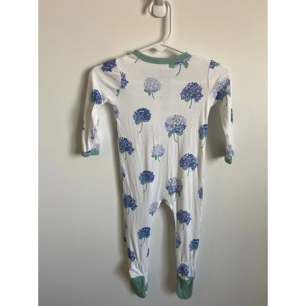 Kyte Baby Hydrangea Bamboo Zippered Footie Pajamas 6-12M